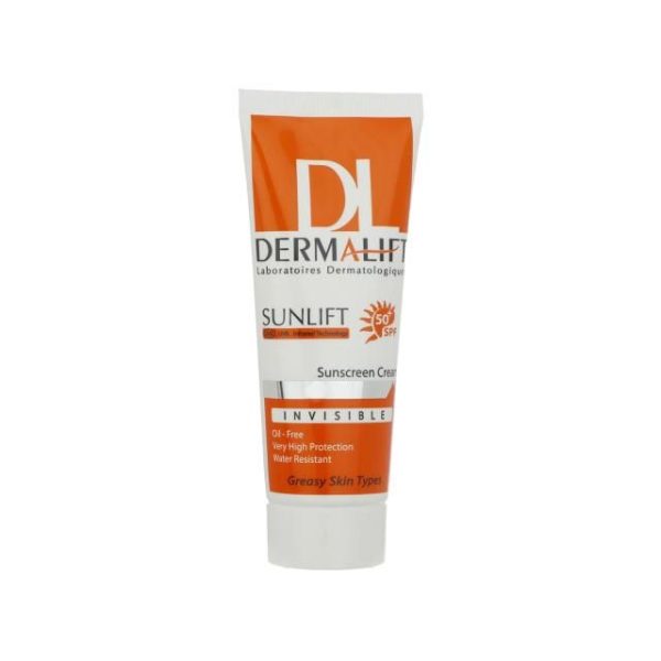 کرم ضد آفتاب بدون رنگ درمالیفت مدل SPF50 محافظ UVA ،UVB، ضد آب، مناسب پوست چرب حجم 40 میلی‌لیتر - Image 1