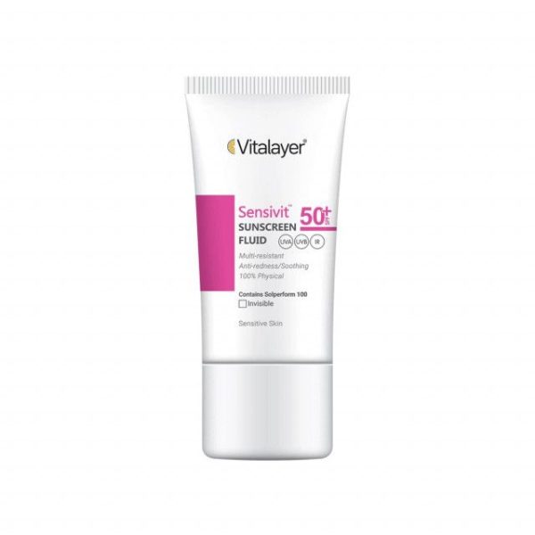 فلوئید ضد آفتاب SPF 50 ویتالیر مدل Sensitive حجم 50 میلی لیتر - بی رنگ - Image 1