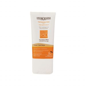 کرم ضد آفتاب فاقد چربی 2In1 هیدرودرم SPF50 حجم 40 میلی لیتر - بژ صدفی