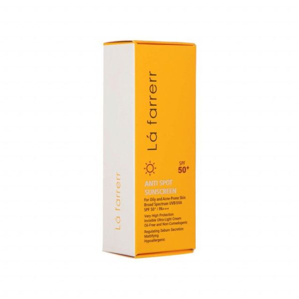 کرم ضد آفتاب و ضد لک فاقد چربی SPF50 لافارر مناسب پوست چرب و مستعد آکنه حجم 40 میلی لیتر - بی رنگ - Image 3