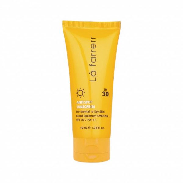 کرم ضد آفتاب و ضد لک SPF30 لافارر مناسب پوست خشک و معمولی حجم 40 میلی لیتر - بی رنگ - Image 1
